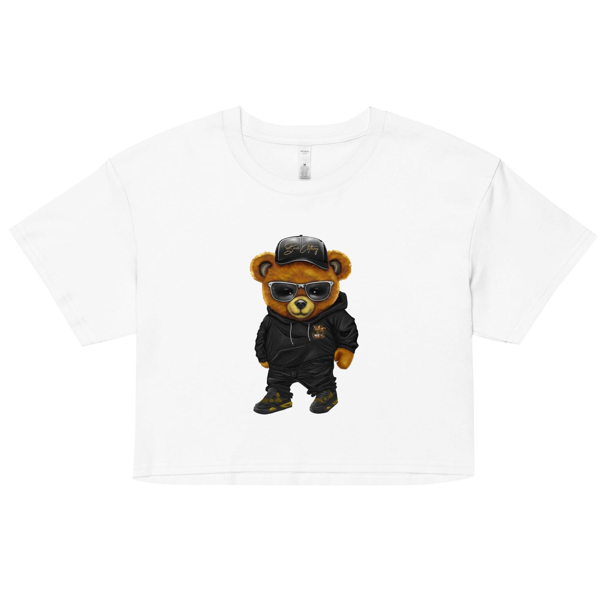 Wrapped In His Worth Honey Bear Crop Top - Bearclothing